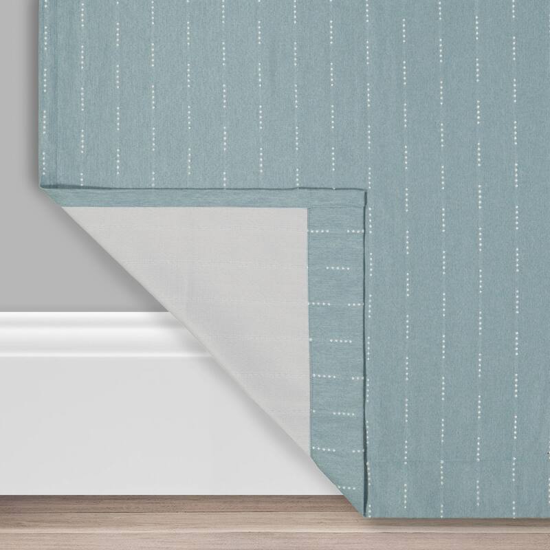Eclipse Basel Dot Draft Stopper Energy Saving 100% Blackout Grommet Top Curtain Panel