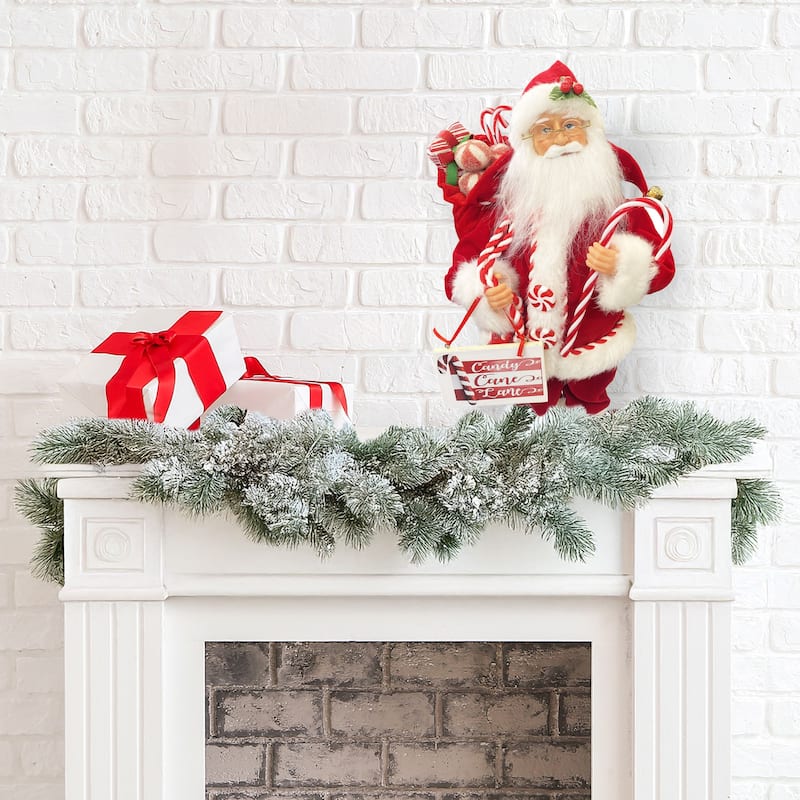15" Santa Loves Candy Canes