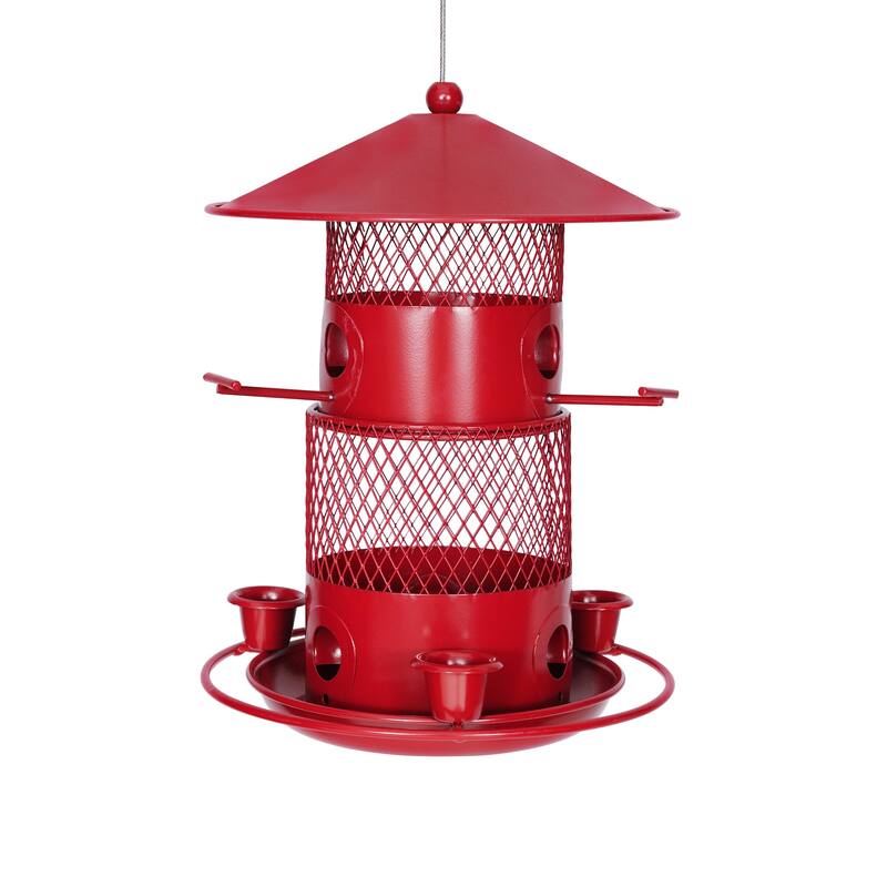 Metal Hanging Hopper Bird Feeder