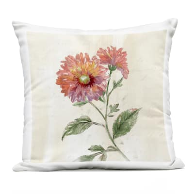 Stupell Vintage Blooming Dahlia Printed Outdoor Throw Pillow Design by Nan