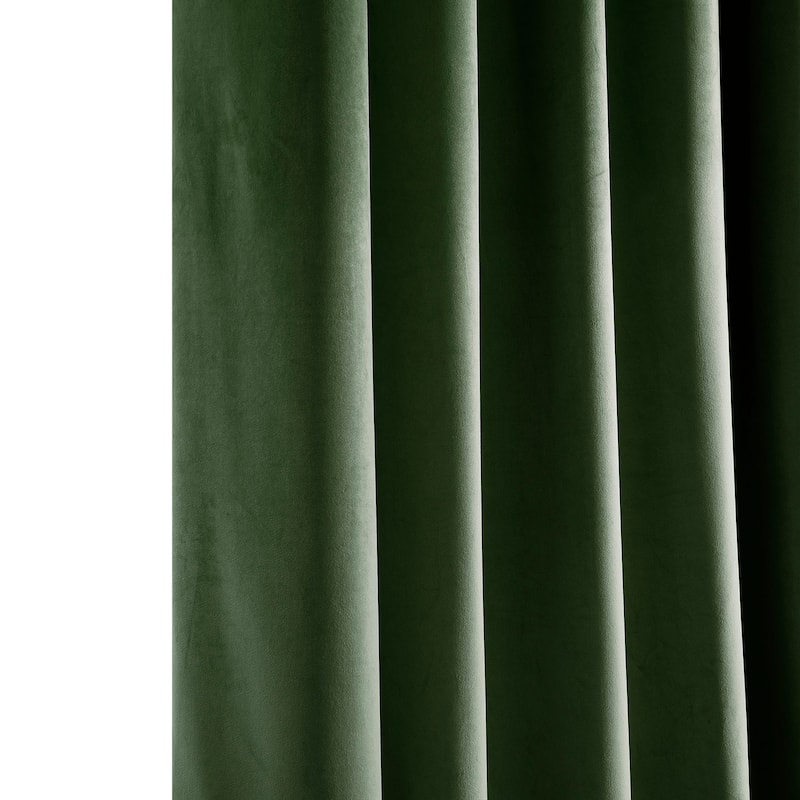 Exclusive Fabrics Heritage Plush Velvet Room Darkening Curtain (1 Panel) - Luxurious Single Drapery for Enhanced Room Darkening