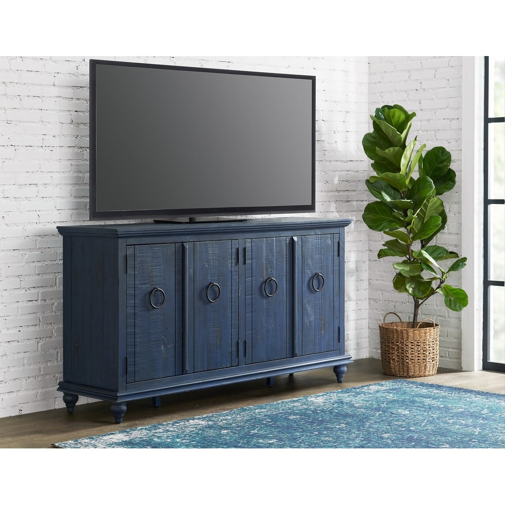 Garden District Solid Wood 65" TV Stand Console
