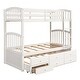 preview thumbnail 11 of 15, Elegant Twin-Over-Twin Bunk Bed with Trundle & Drawers - Stylish,Safe,&Versatile for Kids' Bedrooms