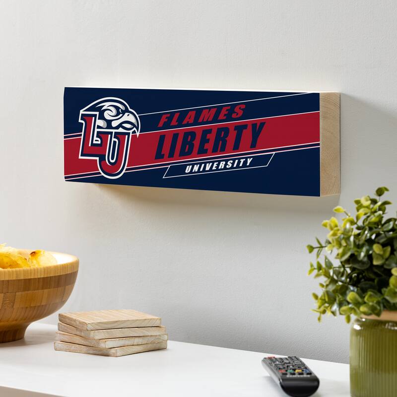 Liberty University Wooden Tabletop Mantel Shelf Sign - 5" x 18"