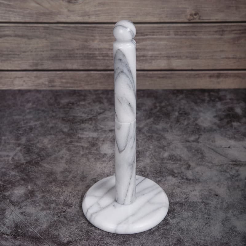 Creative Home White Marble 12.5"H Upright Paper Towel Holder
