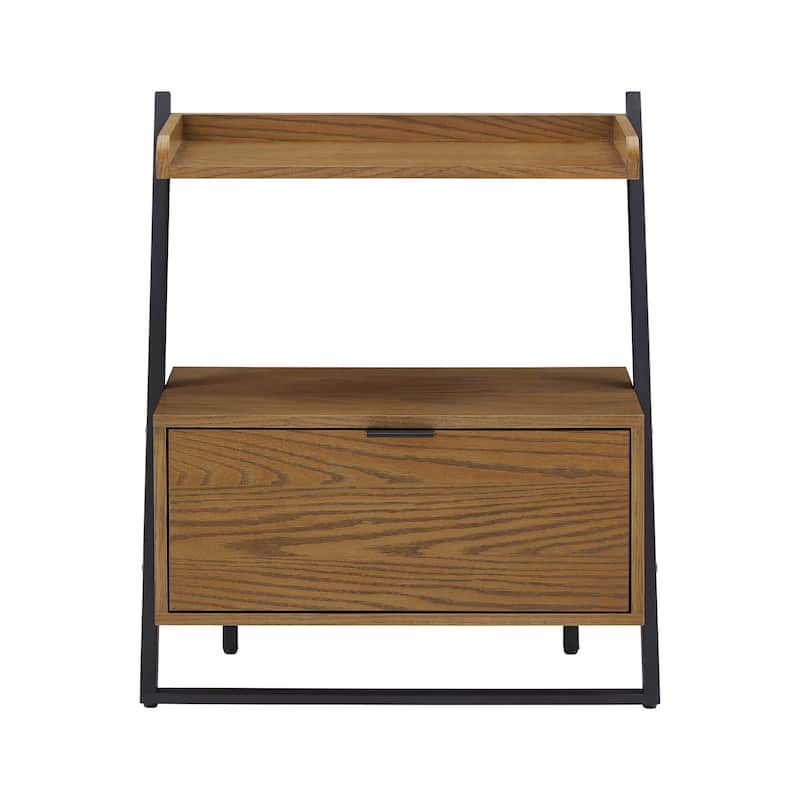 Eldersley Two-tone Black & Oak finish Nightstand by iNSPIRE Q Modern