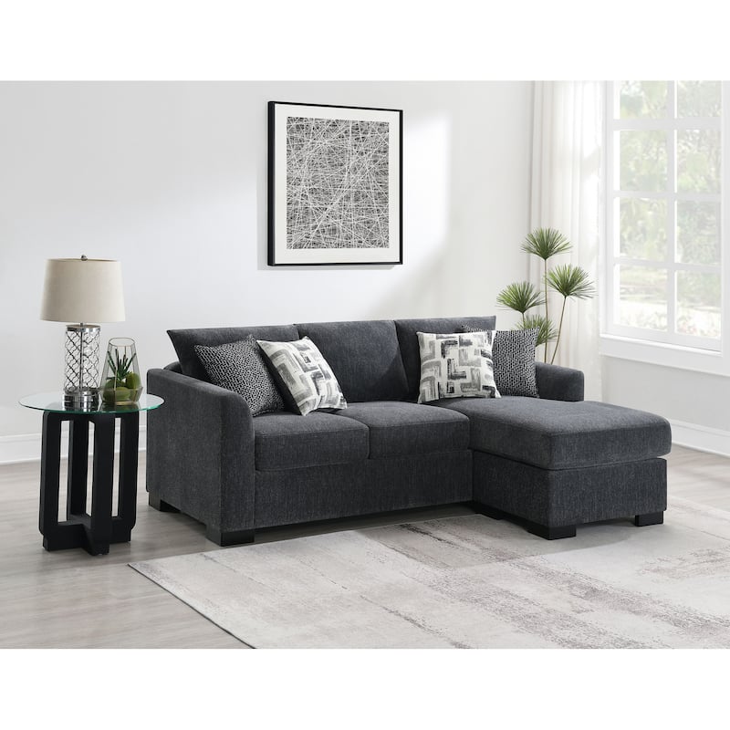 Storey Upholstered Sleeper Sectional Chaise Sofa