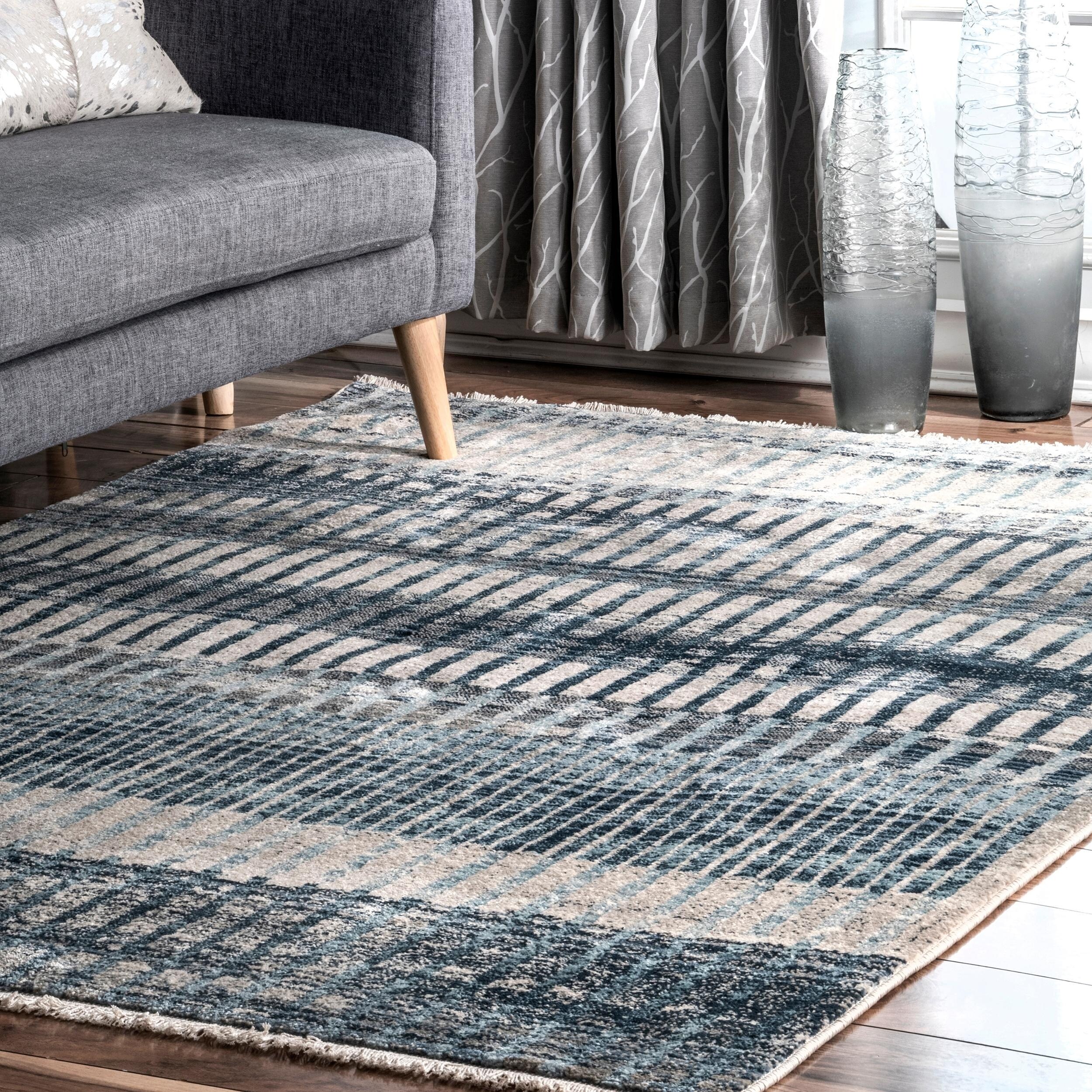 Shop Copper Grove Mostar Blocks And Stripes Fringe Area Rug Overstock 27545239