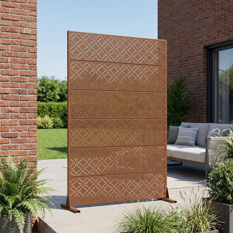 Palace Metal Privacy Screen Panel Free Standing