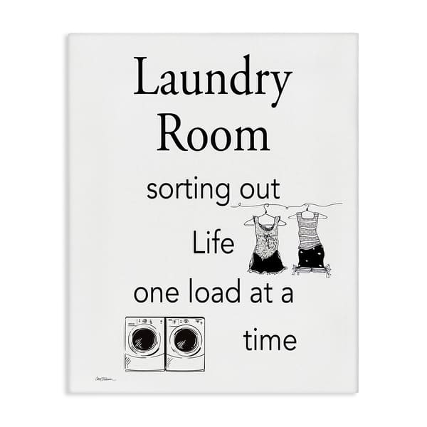 slide 2 of 10, Stupell Funny Minimal Laundry Phrase Canvas Wall Art Design By Carol Robinson 16 x 20