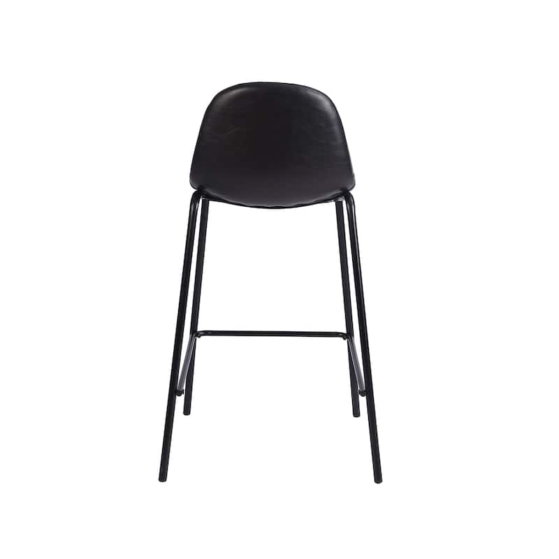 Porthos Home Tave Counter Stools Set Of 2, PU Leather Upholstery, Iron Legs