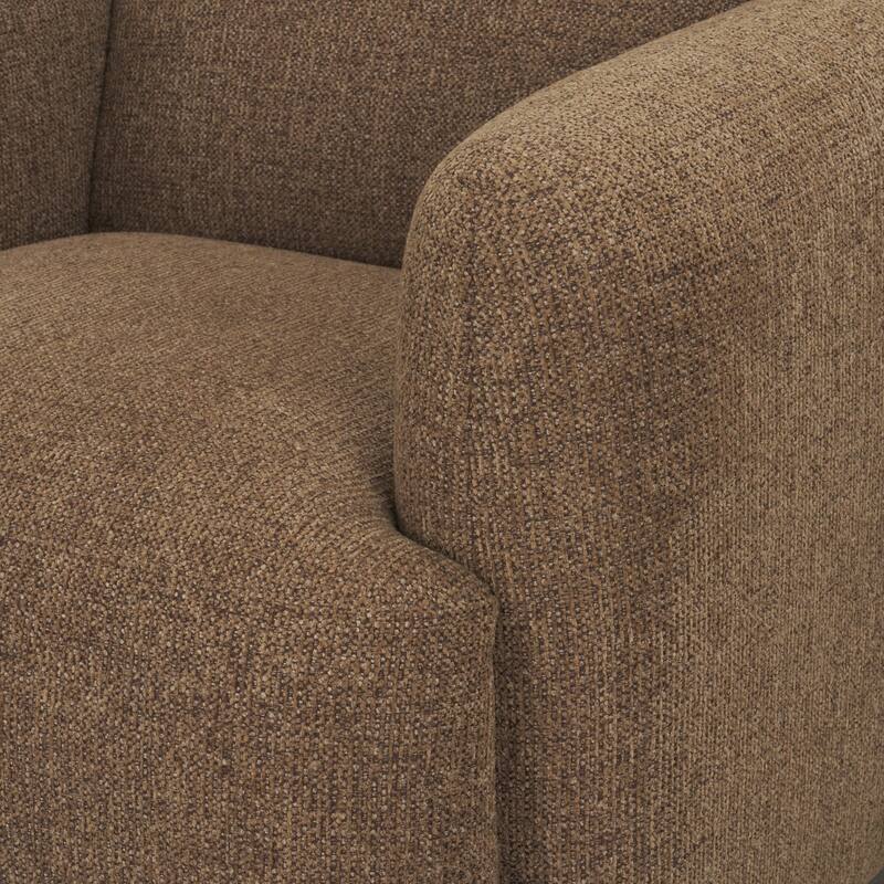 Saga Stonewashed Rust Chenille Fabric Upholstered Chair - 38.5L x 37.5W x 33.0H