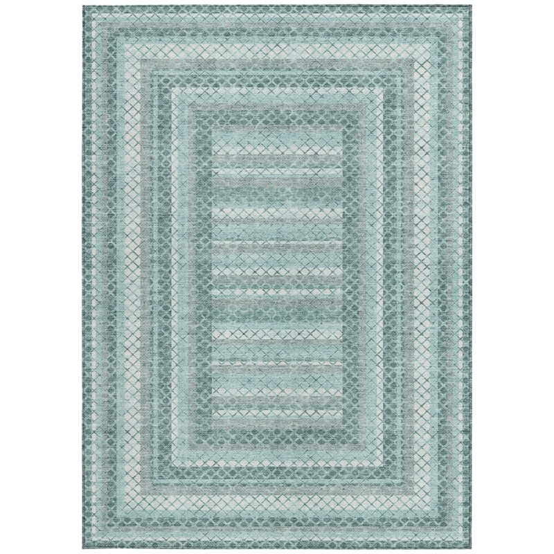 HomeRoots Geometric Transitional Rectangle Outdoor Rug