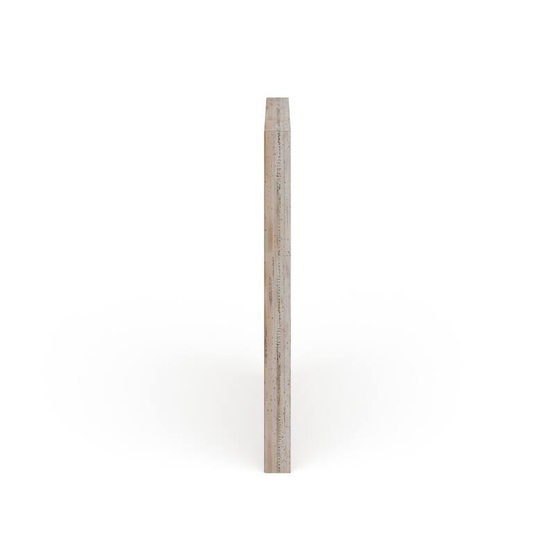 Beveled Wood Wall Mirror - Alexandria White Wash Frame - Outer Size: 45 x 35 in - Outer Size: 45 x 35 in