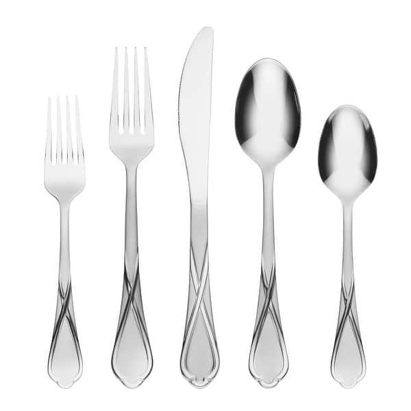 slide 2 of 4, Cambridge Heather Sand 20-Piece Flatware Set