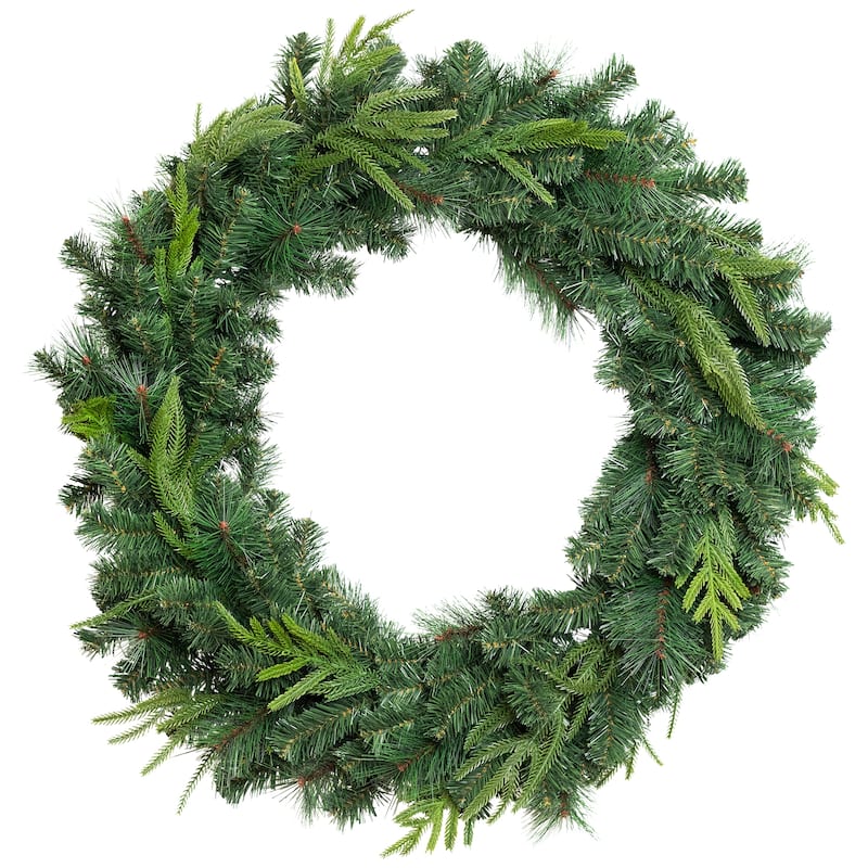 Cedar and Pine Artificial Christmas Wreath - 36" - Unlit