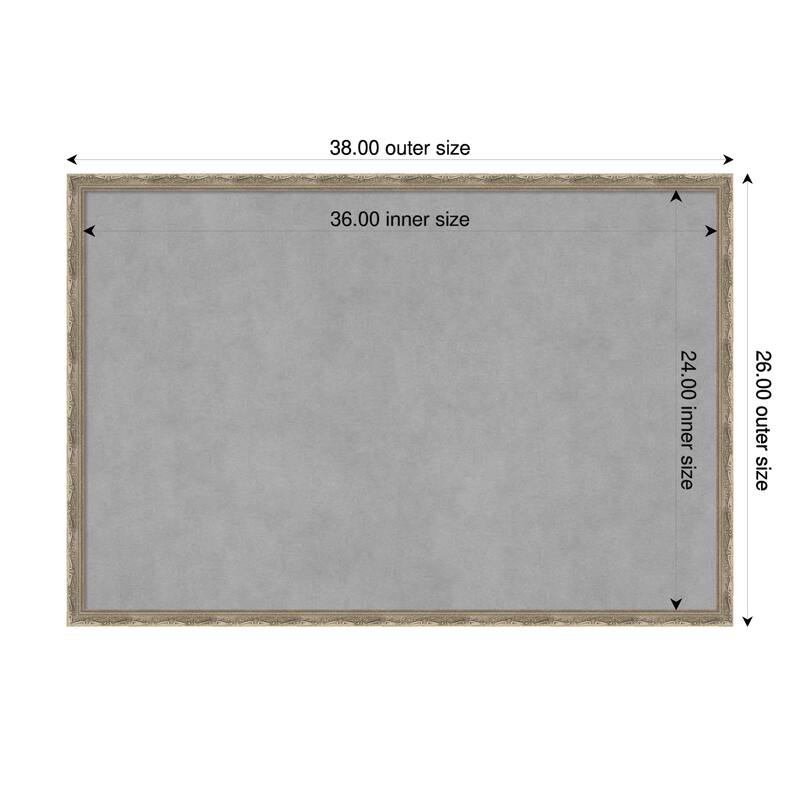 Amanti Art Mila Dark Gold Framed - 38 x 26 in - Mila Dark Silver