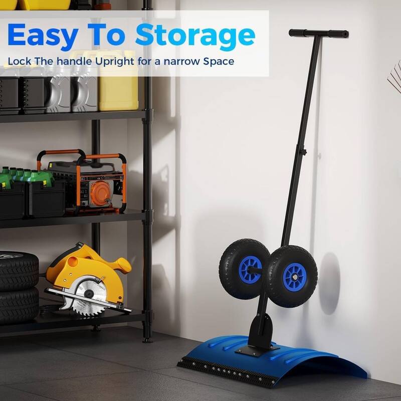 Heavy Duty Single Rod 20 * 29 Inch Wheeled Snow Shovel