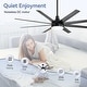 preview thumbnail 8 of 44, 65 Inch Black/White/Gold LED Ceiling Fan with Light Remote(8-Blade)