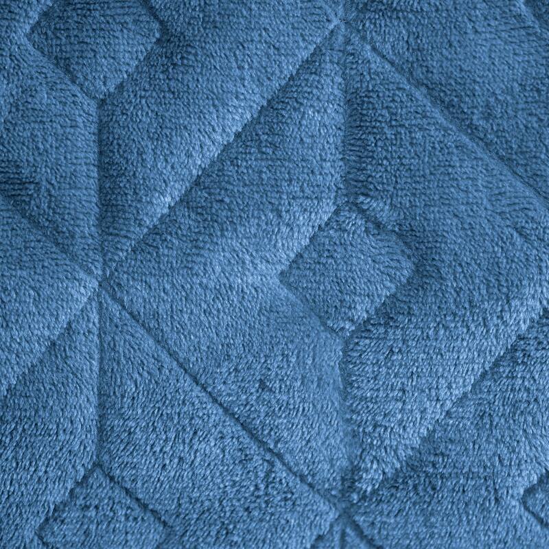Serenta Diamond Flannel Quilted 4-piece Coverlet Set