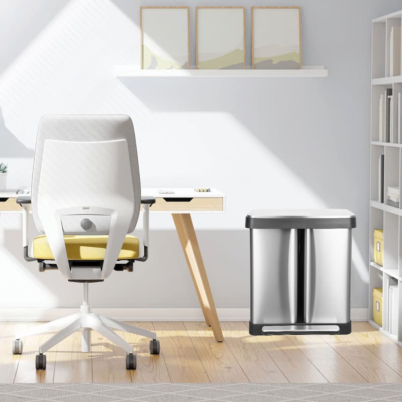 Stainless Steel Dual Trash Can On Sale Bed Bath & Beyond 38856255