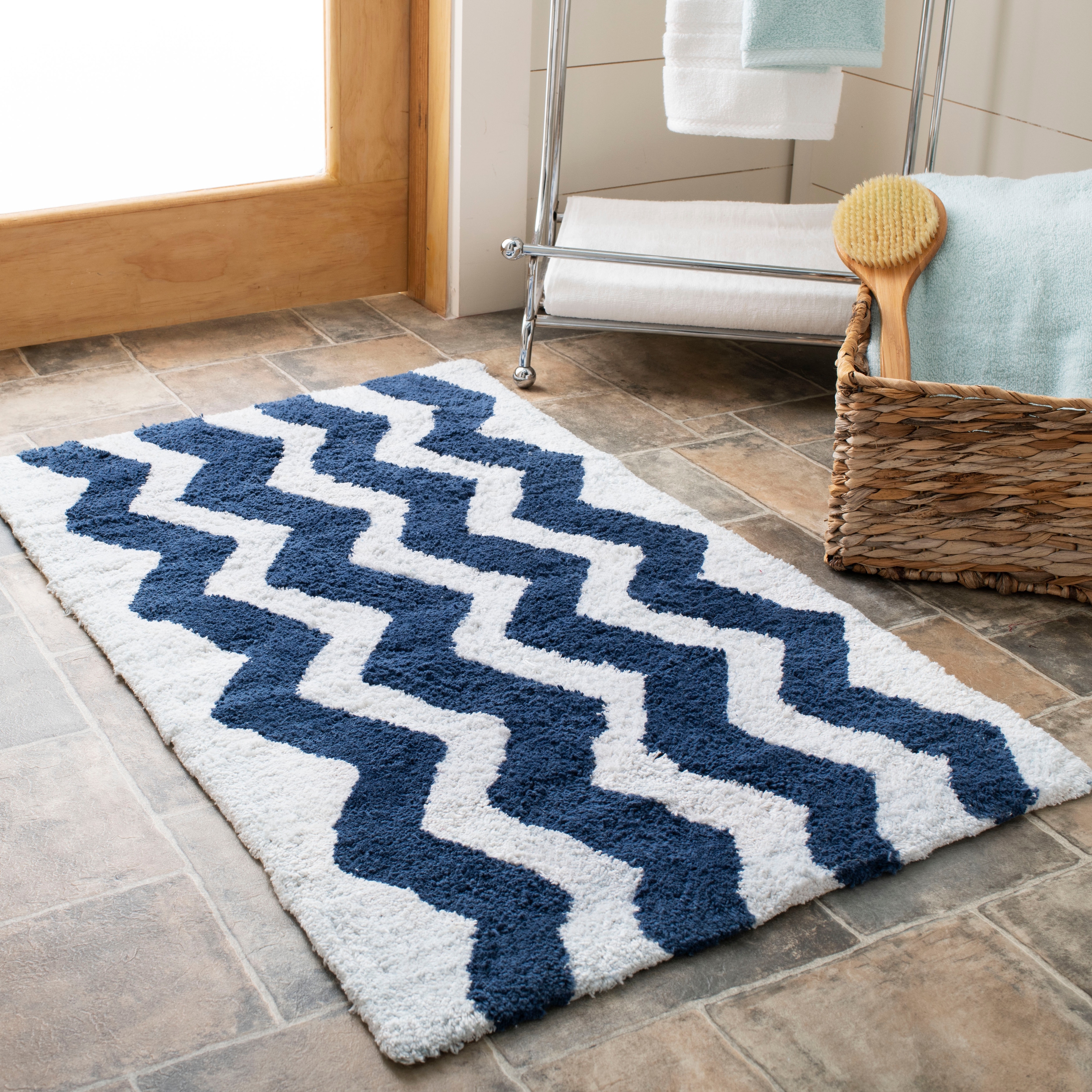 SAFAVIEH Diederike Cotton Bath Mat Set of 2, 21 x 34-Inch