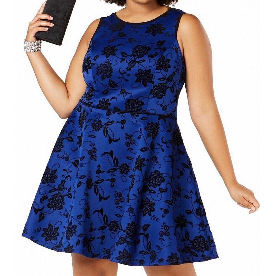 Shop City Studio Womens Dress Cobalt Blue Size 14w Plus A Line