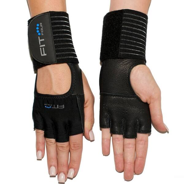 Shop Fit Four The Spartan Grip Leather Fitness Weight Lifting Gloves Black Overstock 16201693 L
