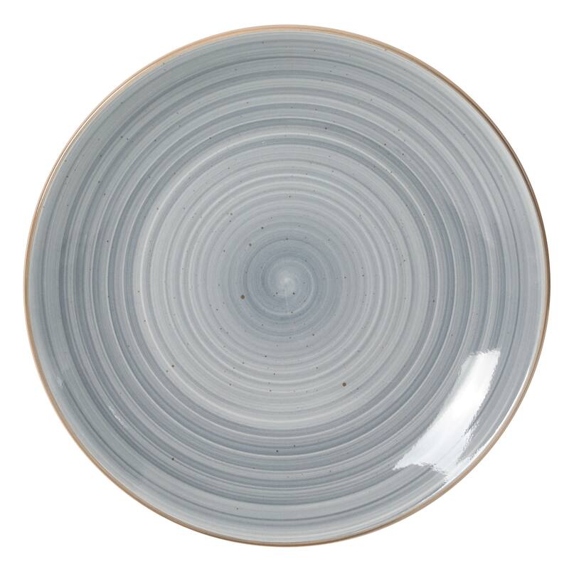 Gibson Home Stonebury 16 Piece Plates and Bowls - Handpainted Stoneware Dinnerware Set - Service for 4