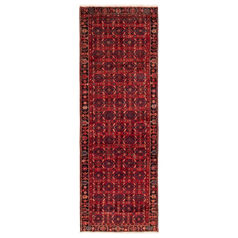 ECARPETGALLERY Hand-knotted Andelz Red Wool Rug - 3'7 x 10'2 - Red - 3'7 x 10'2
