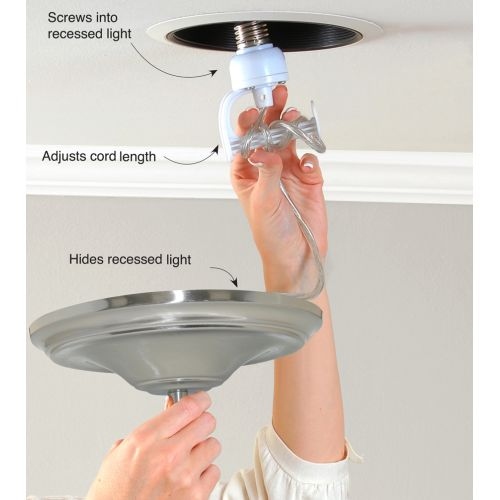 Worth Home Products PBN 4932 0030 Instant Pendant Series Single Light 12 Wide Recessed Lighting Conversion Kit Bed Bath Beyond 17215628