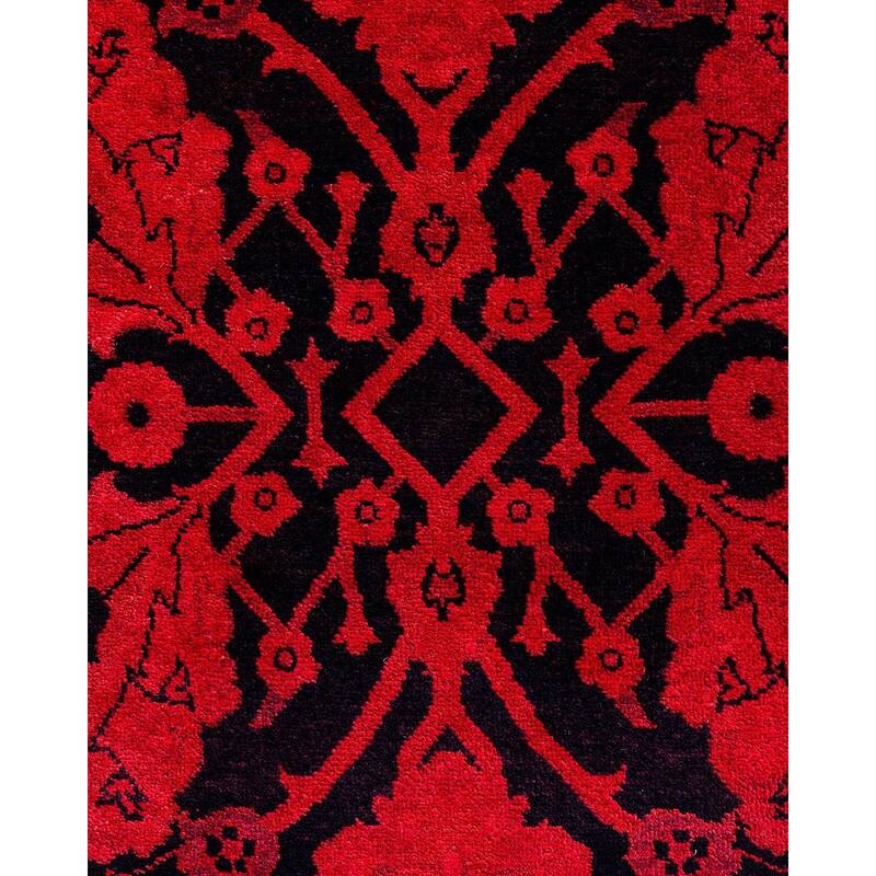 Overdyed, One-of-a-Kind Hand-Knotted Area Rug - Pink - 6' 1" x 9' 2"
