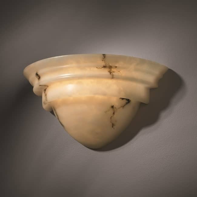 Porch & Den Hoodoo Faux Alabaster Shade 2-light Wall Sconce - Faux Alabaster Resin