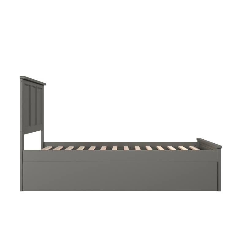 AFI Madison Full Size Platform Bed with Matching Footboard & Full Trundle