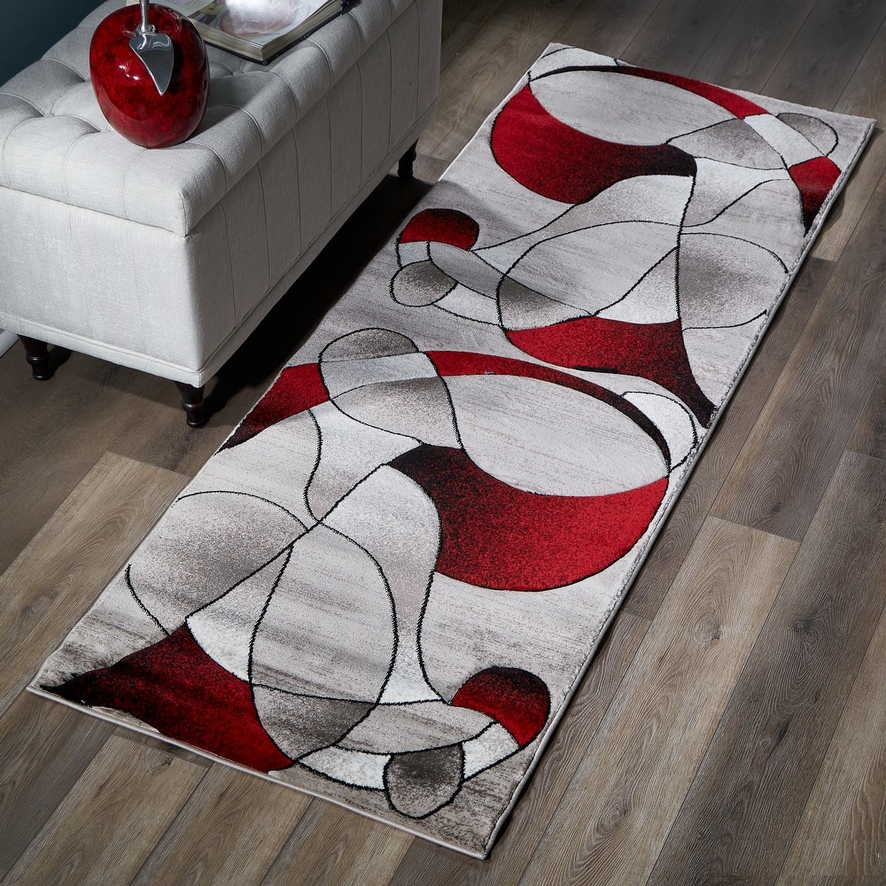 Rhodes Collection Abstract Designed Area Rug