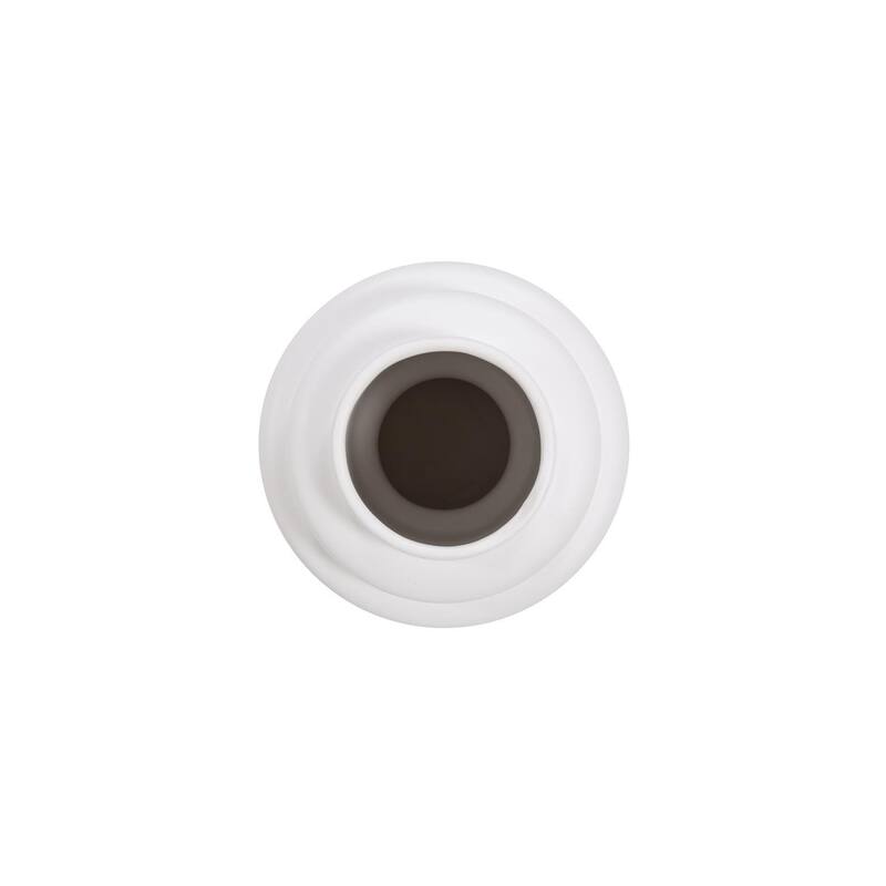 Allan Andrews Matte White Cylindrical Rounded Curved Ceramic Vase Collection