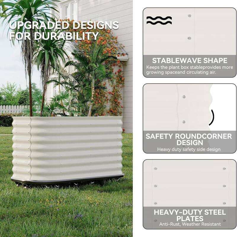 59x24x28inin Galvanized Raised Garden Bed with Wheels and Water Reservoir Portable Rolling Elevated Raised Garden Bed Gray