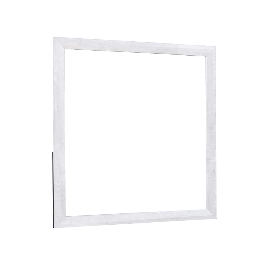 Bisca Dresser Mirror, 40 Inch Square, Driftwood Gray Decorative Laminate