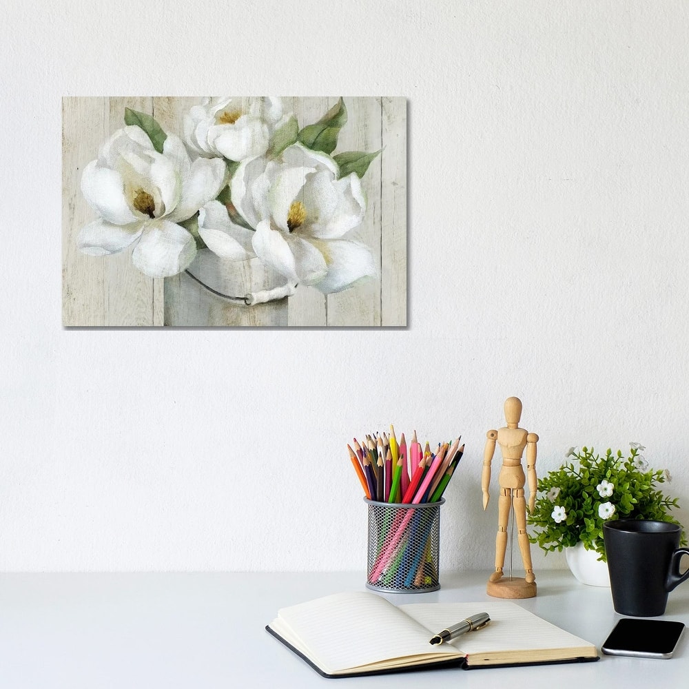 iCanvas "Shiplap Magnolias" by Nan Canvas Print