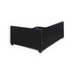 preview thumbnail 9 of 8, Twin Upholstered Corner Daybed Frame with Trundle and Storage Pockets Stylish Velvet Fabric Nailhead Trim Design