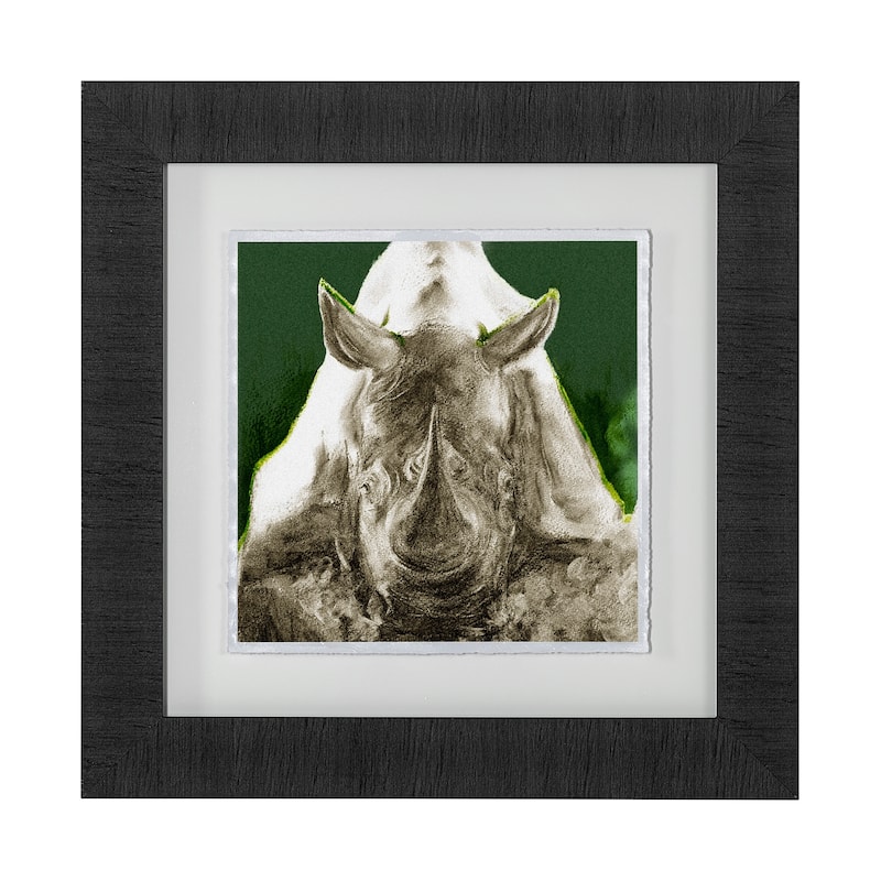 Rhino Green Framed Art Print