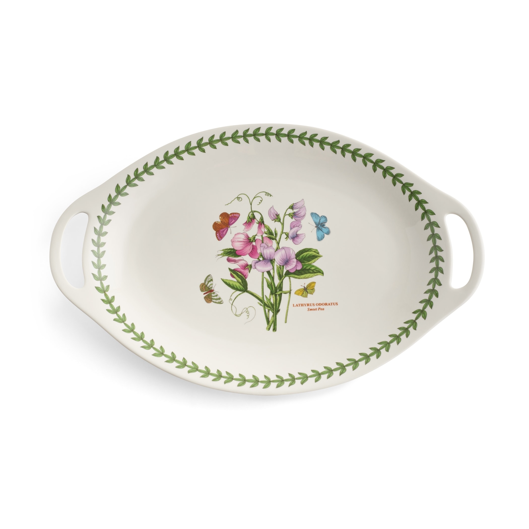 Portmeirion Botanic Garden Oval Handled Platter - 18