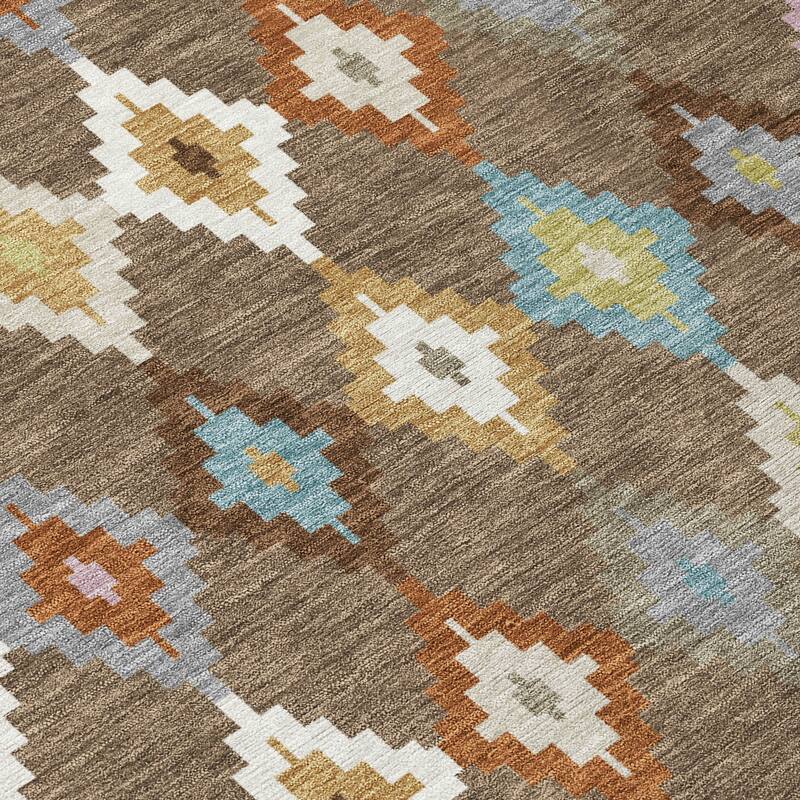 Machine Washable Indoor/ Outdoor Global Ahmet Chantille Rug