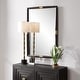 preview thumbnail 3 of 2, Uttermost Larkin Dark Wood & Brass Mirror