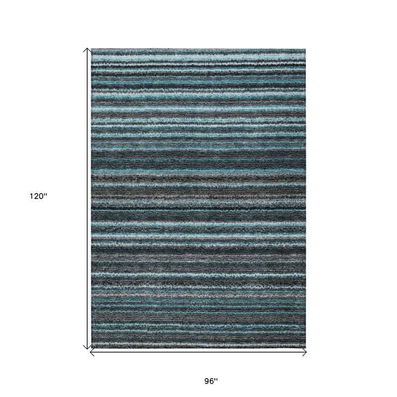 HomeRoots Striped Transitional Rectangle Outdoor Rug