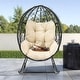 preview thumbnail 21 of 35, Moasis Cushioned Egg Chair with Rocker, PE Wicker