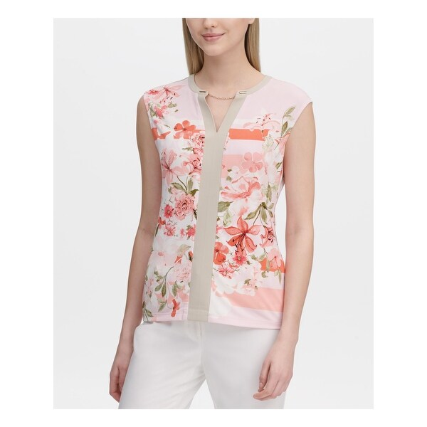 sleeveless keyhole top