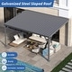 preview thumbnail 30 of 47, Domi Lean to Gazebo, Outdoor Hardtop Wall Mounted Gazebo with Sloping Galvanized Steel Roof