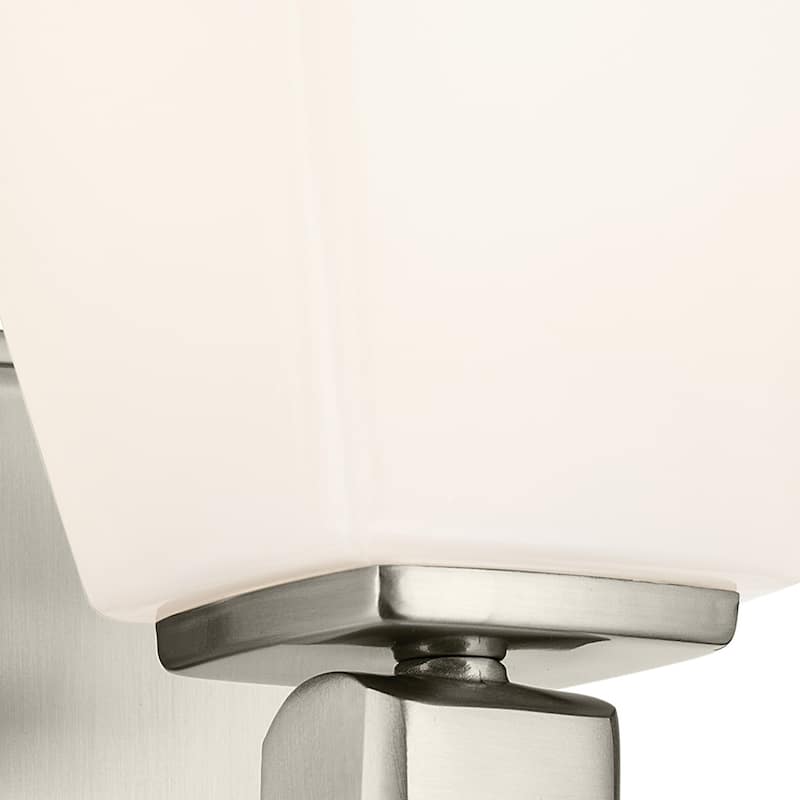 Kichler Lighting Marant 9.5" 1-Light Wall Sconce with Opal Glass in Brushed Nickel