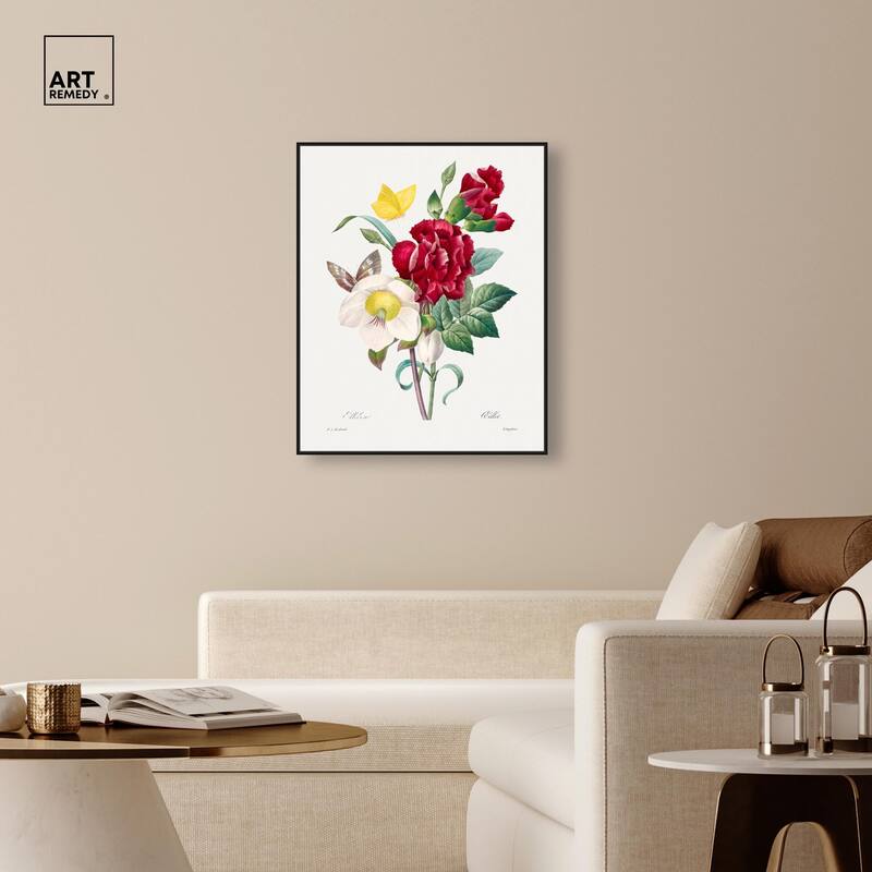 Winter Rose and Carnation Canvas by Art Remedy